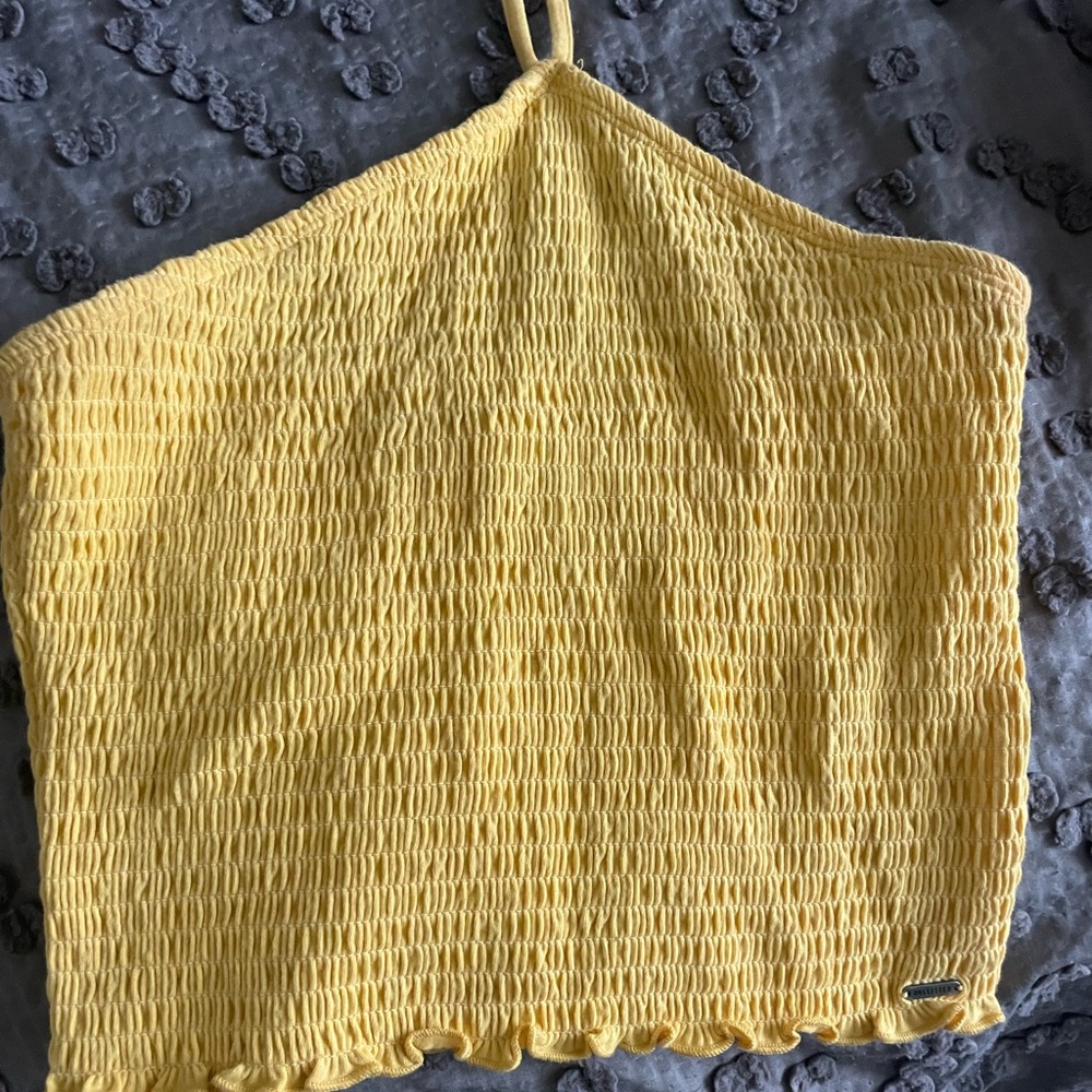 Yellow Holister Halter Top